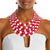 Red and White Pearl 5 Strand DST Necklace Set|18 inches