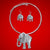 Burnished Silver Hammered Elephant Set