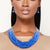34 Strand Blue Bead Necklace