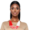 DST 34 Strand Red White Bead Set|22 + 2.5 inches