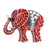 Brooch DST Red Elephant Bling Pin for Women