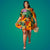 2XL Tropical Print Apron Dress