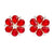 Ruby Radiance Blossom Studs: Unveil Your Passion