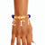 Blue Gold Bead Sigma Bracelet