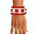 DST Bracelet Red White Stacked Pearls for Women