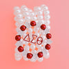 DST Bracelet White Pearl Delta 5 Strand for Women
