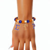 SGRHO Sorority Blue and Gold Bling Letter Bracelet