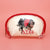 DST Sorority Red and Cream Cosmetic Pouch Set