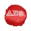 DST Sorority Red White Satin Sleep Bonnet Cap