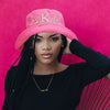 AKA Sorority Pink Mesh Embroidered Bucket Hat