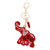 DST Sorority Elephant Red Padded Keychain