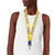 SGRHO Gold Canvas Lanyard ID Badge Clip Women