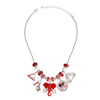 Red White DST Charm Necklace|18 inches