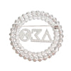 DST Brooch Red White Delta Round Pin for Women