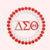 DST Brooch Red White Delta Round Pin for Women
