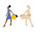 SGRHO Sorority Glam Gal Shopping Brooch for Women