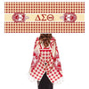 DST Sorority Crimson Cream Houndstooth Shawl Scarf