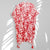 DST Sorority Red White ColorBlock Swirl Kimono