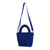 ZPB & SGRHO Blue Corduroy Small Tote Handbag