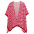 DST Sorority Kimono Red White Block Print Women