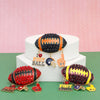 Brooch Football Team Spirit Blue and White Pin